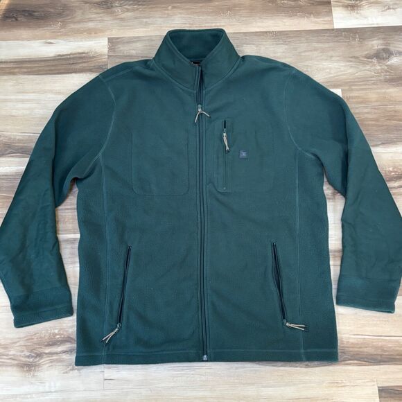 Roark Jacket Mens XL Landfall Fleece Green Full Zip Up Lined - Picture 2 of 11